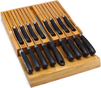 Produktbild von Messnerblock für Schublade 16 Messer, Bambus, für Küchenschublade