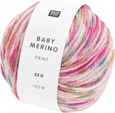 Produktbild von RICO BABY MERINO PRINT 16 Multicolor