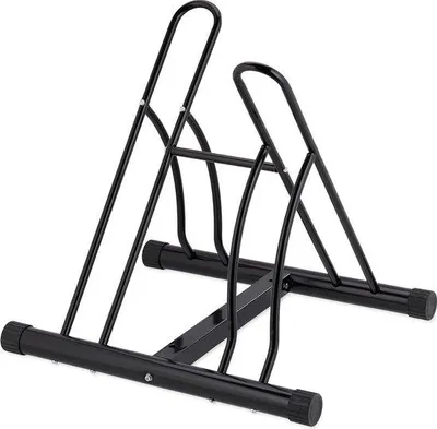 Image de Support à vélos pour 2 vélos - Acier - Largeur maximale des pneus : 60 mm - Support à vélos d'extérieur - Garage - Noir