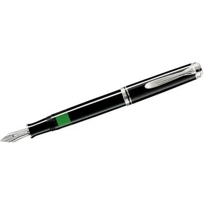 Produktbild von Pelikan Füllhalter Souverän M405  Sw-Silber 14-K/585 M in Faltschachtel
