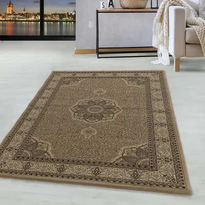 Produktbild von Homebyhome Orientteppich, Klassischer Teppich für Wohnzimmer mit Ornament-Muster, Pflegeleicht & Elegant, Grösse: 80x150 cm