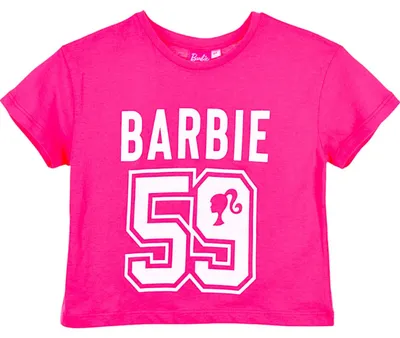 Produktbild von T-Shirt Barbie Crop Top  Dunkelpink 140 cm