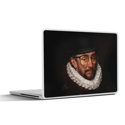 Produktbild von MuchoWow® Laptop Aufkleber Sticker Cover Wilhelm von Oranien - Adriaen Thomasz - Bril 32.5x23.5 cm - Sticker für Laptop - Selbstklebend