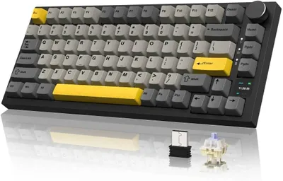 Produktbild von Mechanische Tastatur, 75%-Layout – RGB-Hintergrundbeleuchtung – Kabellos (Bluetooth) und USB-C
