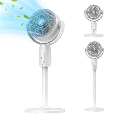 Produktbild von Standventilator Bodenventilator mit Timer und Fernbedienung, Oszillation leise und sparsam Turbo-Luftzirkulator Fans 5 Stufen mit Fernbedienung