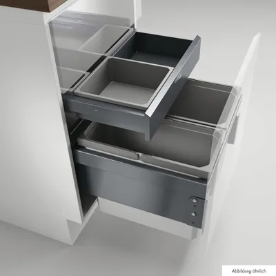 Produktbild von Naber Abfallsammler Cox® Base 360 S/500-2 mit Base-Board, anthrazit, H 460mm, 8013370