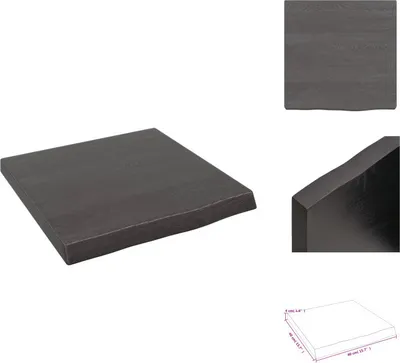 Obrázek produktu pro vidaXL Nástěnná police tmavě šedá 40x40x(2-4) cm dubový masiv - Nástěnné police