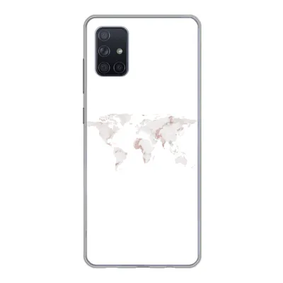 Produktbild von MuchoWow® Handyhülle Schutzhülle Hülle für Samsung Galaxy A71 Weltkarte - Marmor - Karte Silikon Softcase Handy Hülle - Kartenbesitzer