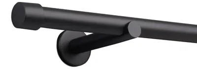 Immagine prodotto di Bastone per tende Deco-Raum su misura Style nero opaco terminale 25mm - 60cm