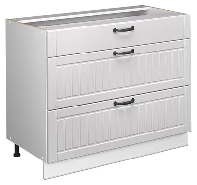 Immagine prodotto di Mobiletto base per cucina Vicco Fame-Line Bianco rustico/Bianco 100 cm senza piano di lavoro, Model 61621