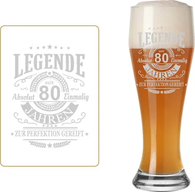 Produktbild von Luxentu Weizenglas Weißbierglas 0,5 Liter - Legende seit 80 Jahren