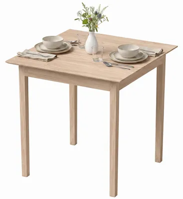 Obrázek produktu pro Jídelní stůl HOMCOM, čtvercový, pro 2 osoby, dřevo, přírodní design