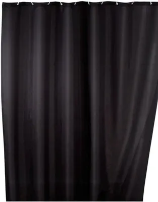 Produktbild von Famanu Duschvorhang Antischimmel - Wasserabweisend - Schwarz - 180 x 200 cm