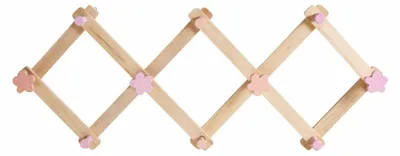 Produktbild von HOWHOMELY | Wandgarderobe - Kleiderhaken - beige - 35 x 10 cm - Wandhaken - 10 Haken - für Kinderzimmer