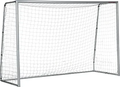 Zdjęcie produktu dla Bramka piłkarska SPORTNOW z siatką PE, bramka piłkarska dla dzieci i dorosłych, 300 x 120 x 200 cm, stal, PE, do ogrodu, do treningu piłkarskiego, szara