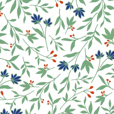Produktbild von 20 Servietten Flora - Viele grüne Blätter mit Blüten 33x33cm