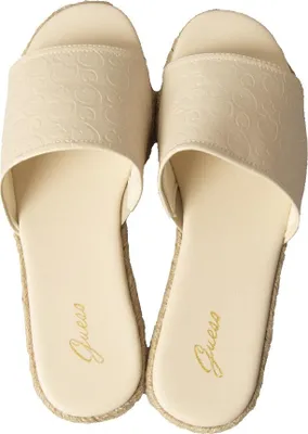 Zdjęcie produktu dla Damskie klapki GUESS z paskiem z logo, model JOURDAN FLOJOUELE19, rozmiar 40, 100% poliester