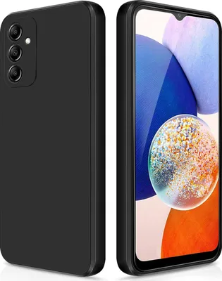 Obrázek produktu pro Tenké silikonové pouzdro pro Samsung Galaxy A14 5G/4G měkký tekutý silikon, matné, odolné proti poškrábání pouzdro černé
