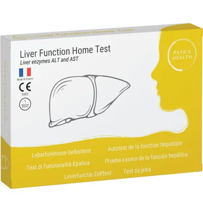 Produktbild von Patris Health® Leberfunktions-Schnelltest – ALT & AST zuhause kontrollieren – Ergebnis in 15 Minuten