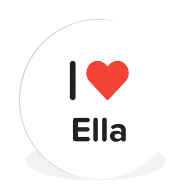 Produktbild von MuchoWow® Rundes Wandbild - Runde Bilder Ich liebe - Ella - Mädchen Ø 90 cm Kreis Wanddekoration Kunststoff - Wandkreis - Wandschmuck - Wand-Kreis - Wohnzimmer - Bild - Runde - Wanddeko - Dibond - Kunstdrucke