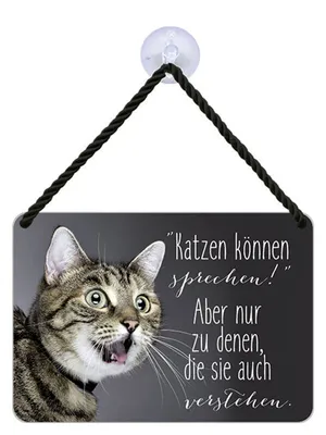Produktbild von Kulthänger Blechschild Katzen sprechen KH 085