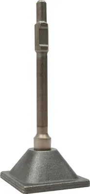 Produktbild von Erschütterungsdämpfender Stampfaufsatz - Verdichtungsplatte für Abbruchhammer - Sechskant-Schaft - 15,24×15,24×40,64 cm