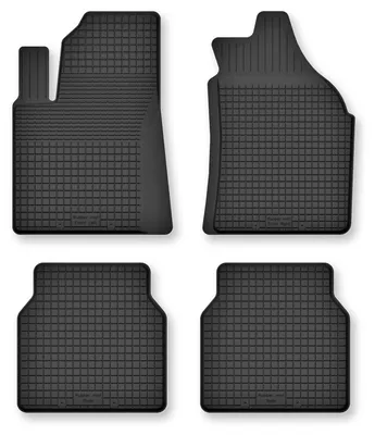 Image de Tapis de sol en caoutchouc pour Opel Crossland X 2017- (crossover) – 4 pièces, noirs, semi-universel, adapté