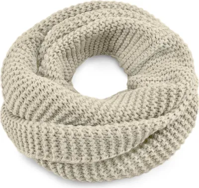 Produktbild von Damen Loopschal Strickschal Schlauchschal Winterschal einfarbig Neverless® beige unisize