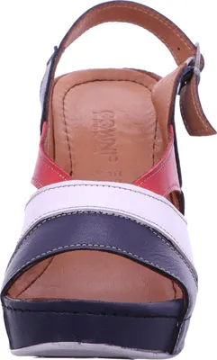 Produktbild von Gemini Damen Sandalette aus Leder mit Slingback Riemen und Plateau 031814-02, Größe:40 EU, Farbe:Blau