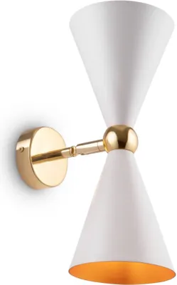 Produktbild von Maytoni VESPER Wandlampe Metall Weiß-Gold, dimmbar, 2x E14, 40W, IP20