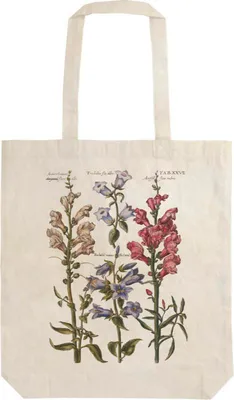 Productafbeelding van Stoffentas met bloemenprint (blauw)