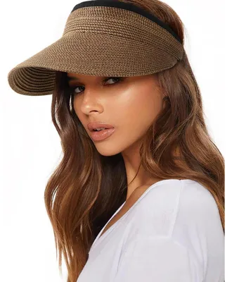 Produktbild von Sonnenhut Damen UV-Schutz Strohhut UPF 50+ Packbar Faltbar Strandhut Braun Einheitsgröße