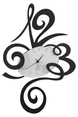 Eiförmige Wanduhr 34x51 cm Eisen Mehrfarbig