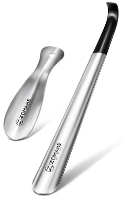 Obrázok produktu pre Sada obuvníkov, 2 kusy, dlhý 42 cm, krátky 19 cm, nerezová oceľ, strieborná farba