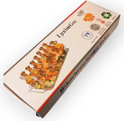 Produktbild von Hühnerpoothalter Edelstahl 14 Hobbels, Ofen- oder Grillgebrauch