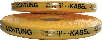 Produktbild von Kelmaplast Trassenwarnband, T-Kabel, gelb, 50 mm 250 m - 9402500500250010000000000