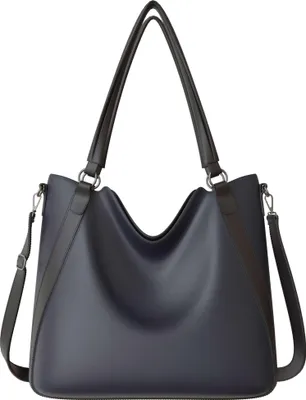 Produktbild von Damen Vegane Shopper Tasche Hobo Bag Umhänge Tasche  30672 D.Blue