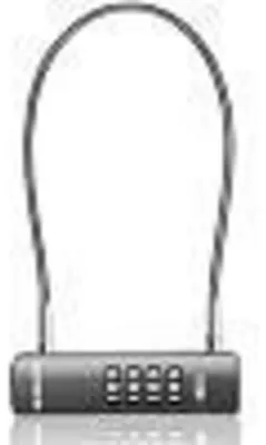 Immagine prodotto di Lucchetto combinato per cavi, 4 cifre, grigio, cavo da 30 cm
