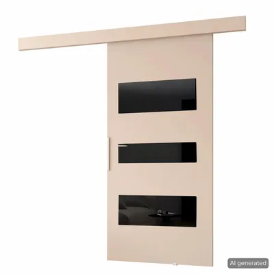Productafbeelding van MINIO – Schuifdeur "CLEAN C" met een breedte van 76 cm, in de kleur kasjmierbeige / zwart