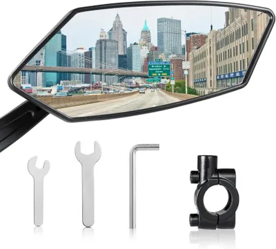Produktbild von Fahrradspiegel extragroß HD Vision | stabiler Lenkerspiegel klappbar