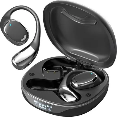 Produktbild von Bluetooth Open Ear Kopfhörer kabellos, schnurlose Sport Ohrhörer mit Ohrbügel, Air Bone Conduction Headphones, Knochenschall Headsets für Laufen