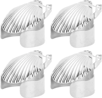 Image de Lot de 4 porte-bougies métalliques de couleur argentée