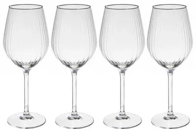 Image de Verres à vin en verre - Lot de 4 - 490 ml - Multicolores