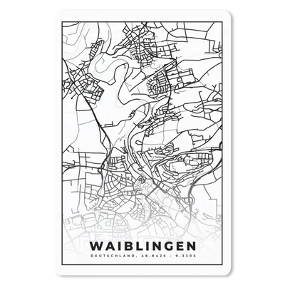 Produktbild von MuchoWow® Mauspad Mousepad Karte - Stadtplan - Waiblingen - Karte 40x60 cm - Mousepads - Maus Mat - Pad - Mausunterlage - Schreibtisch Accesoire