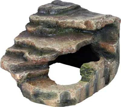 Immagine prodotto di Roccia angolare con grotta e piattaforma 14 × 11 × 14 cm