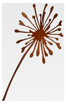 Produktbild von Metallstecker Pusteblume, Rost Gartenstecker, Dekostecker, Blume 90 cm