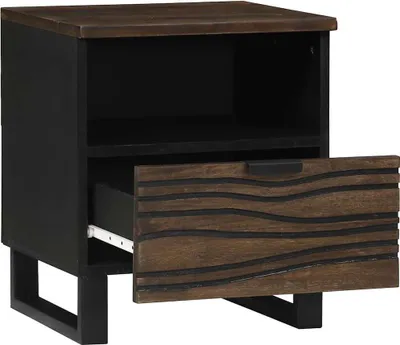 Image de vidaXL Table de chevet en noyer 40 x 33 x 46 cm, aggloméré