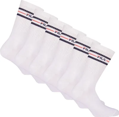 Produktbild von FILA Unisex Socken, 6er Pack - Strümpfe, Street, Lifesyle, Sport (2x 3 Paar) Weiß 39-42