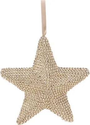 Produktbild von glänzende Hängedeko M 15 cm STERN silber oder gold Weihnachten Fensterdeko , Farbe:Gold