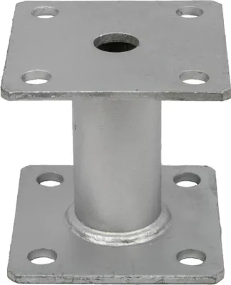 Produktbild von GeZu Impex® Pfostenträger aufdübelbar 2 Platten je 100 x 100 mm, Höhe 100 mm Pfostenhalter